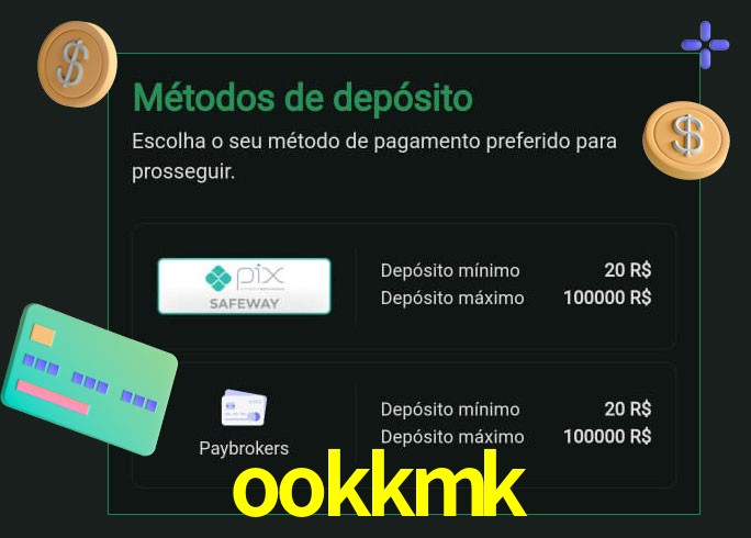O cassino ookkmk oferece uma grande variedade de métodos de pagamento